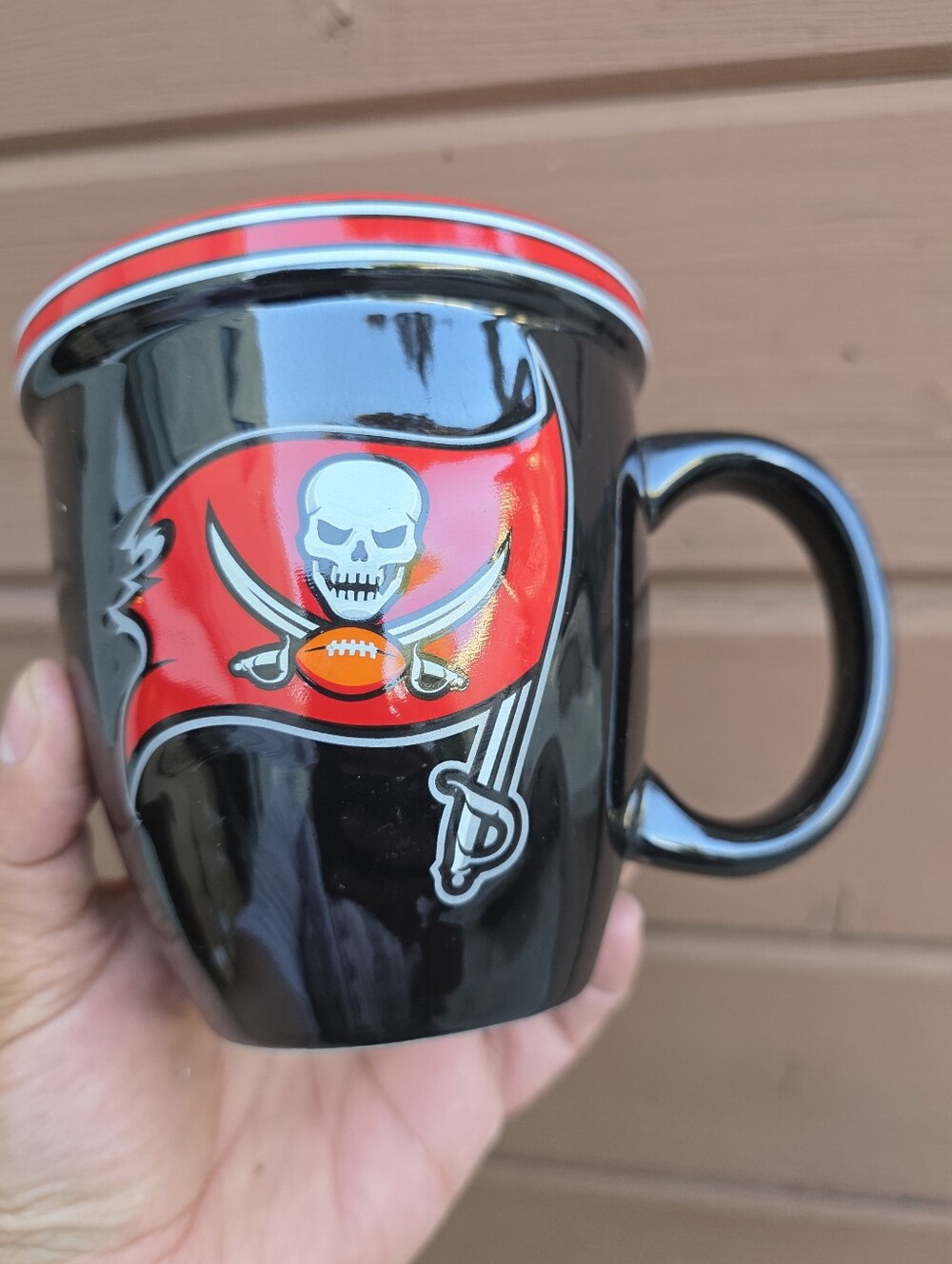 NFL Tampa Bay Buccaneers Black & Red Ceramic Coffee Mug